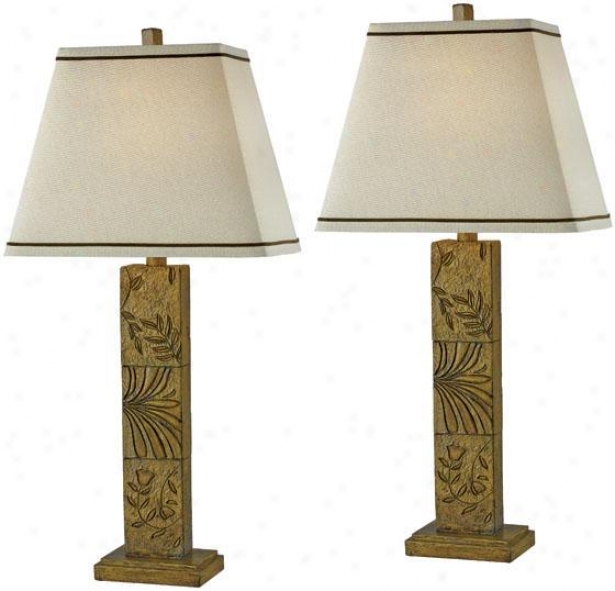 "botanica Table Lamp - Set Of 2 - 27""h, Toffee"