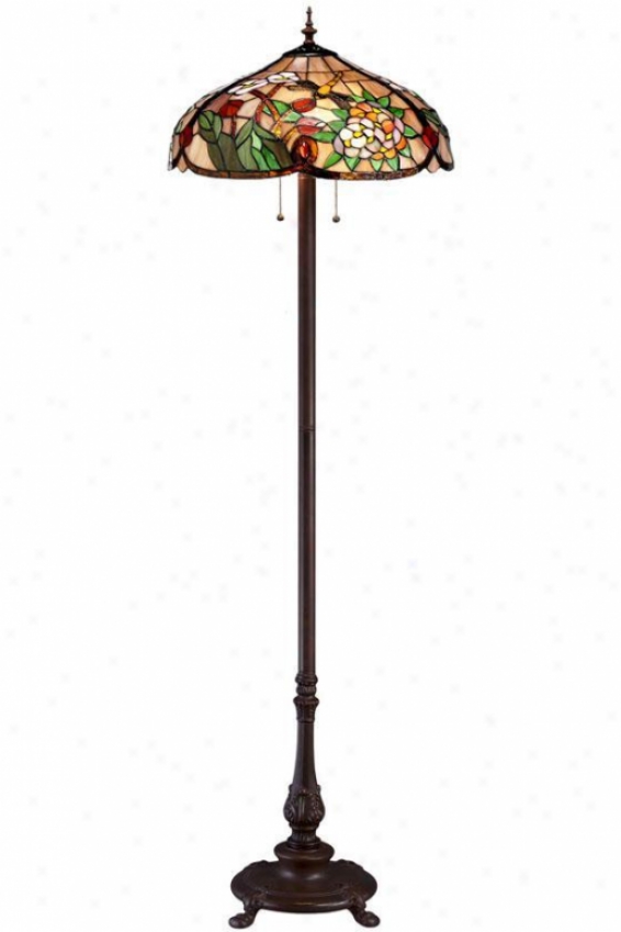 Bouquet Tiffany-style Floor Lamp - Floor Lamp, Red