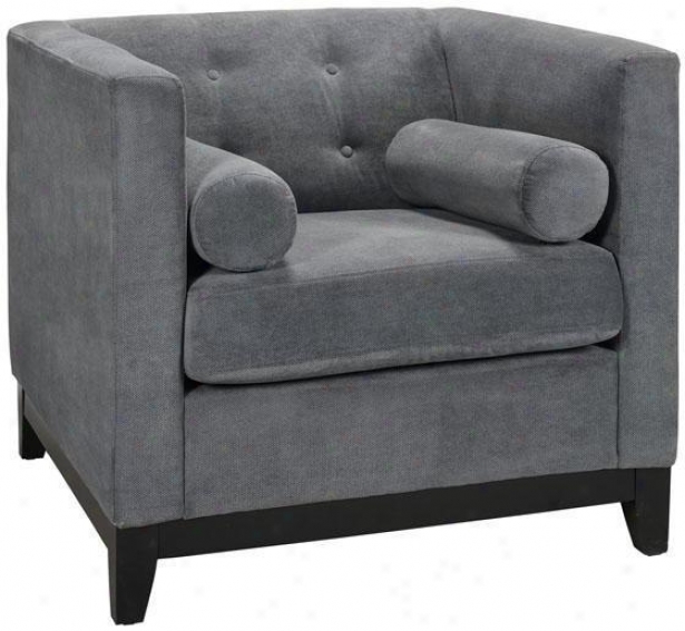 "boxer Tufted Arm Chair - 32""hx34.75""w, Blue"