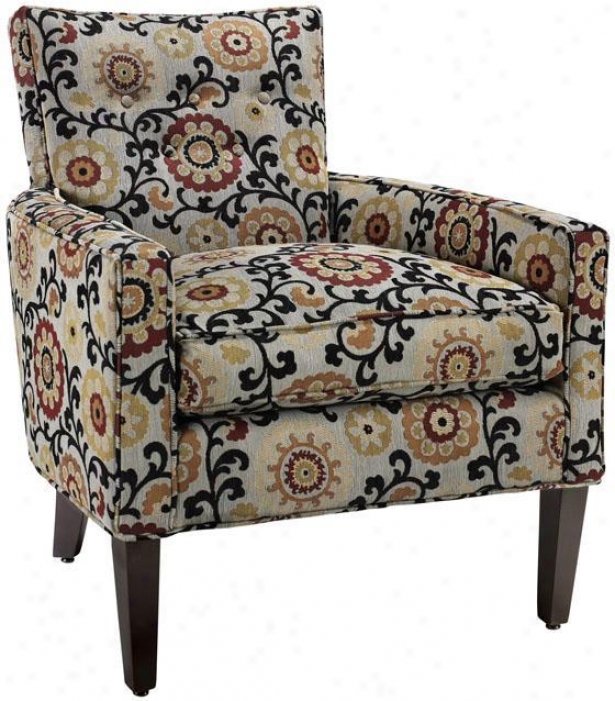 "boyd Arm Chair - 36""hx30""w, Modern Floral"