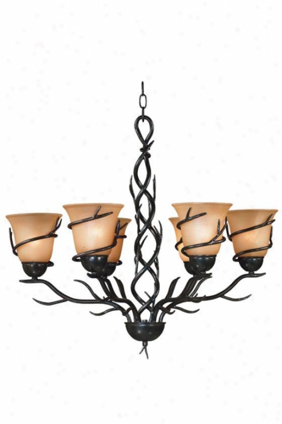 Branches Chandelier - 6-light, Brass