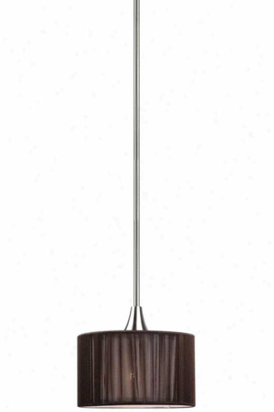 "braxton Pendant - 7.5""h X 8.25""w, Brwn/satin Nckl"