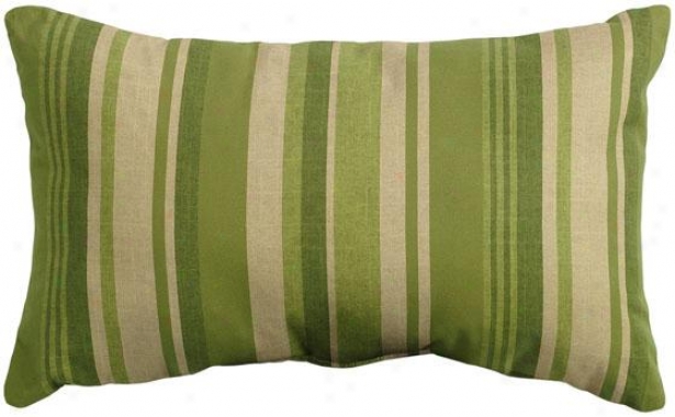 "breezeway Stripe 19"" Wide Outdoor Pillow - 19""rec Breezewa, Green"