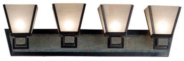 Brennan Vanity Lighting - 4-light, Oil Rjbbed Bronze