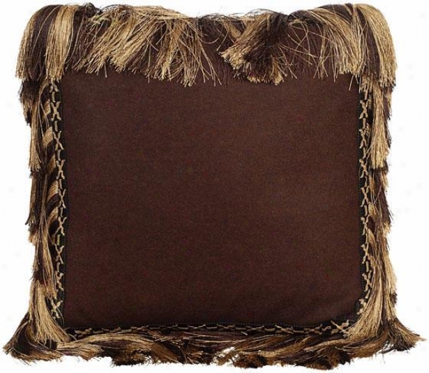 "brianna Pillow - 18"" Square, Chocolate Brown"