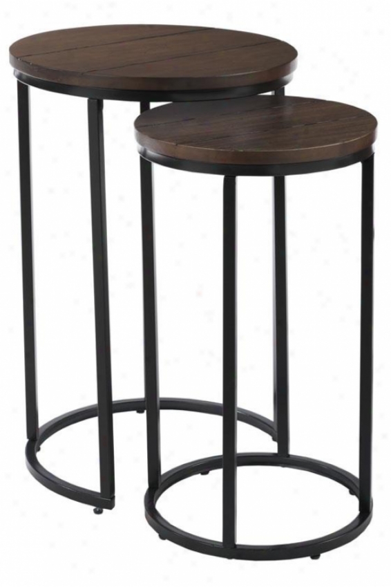 "brickell Accent Table - Set Of 2 - 27""hx18""d, An5 Mtl/nt Wood"