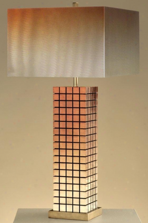 "bronze Grid Table Lamp - 30""h, Bronze"