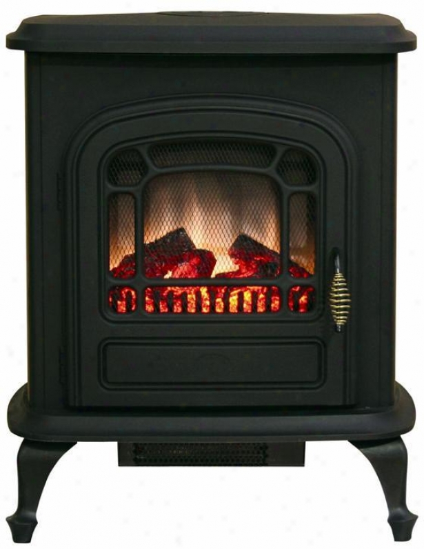 Brooke Electric Stove Fireplace - Metal, Black