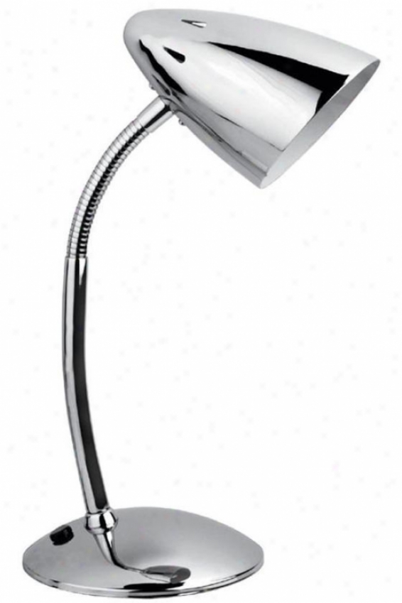 "bullet Desk Lamp - 16""hx6""d, Soft and clear  Chrome"