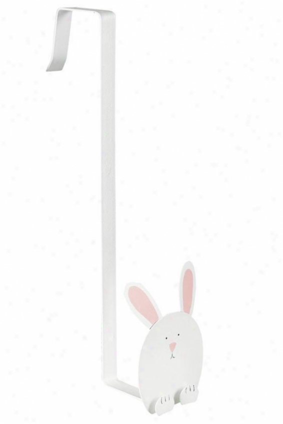 "bunny Wreath Holder - 12""hx6""w, White"