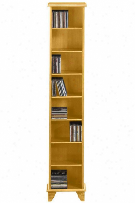 Burnham Media Storage Tower - 7-shelf, Beige