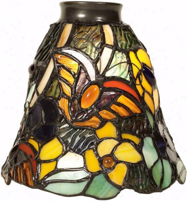 "butterflies Ii Fan Vanity Light Shade - 2.25"" Neck, Butterflies"