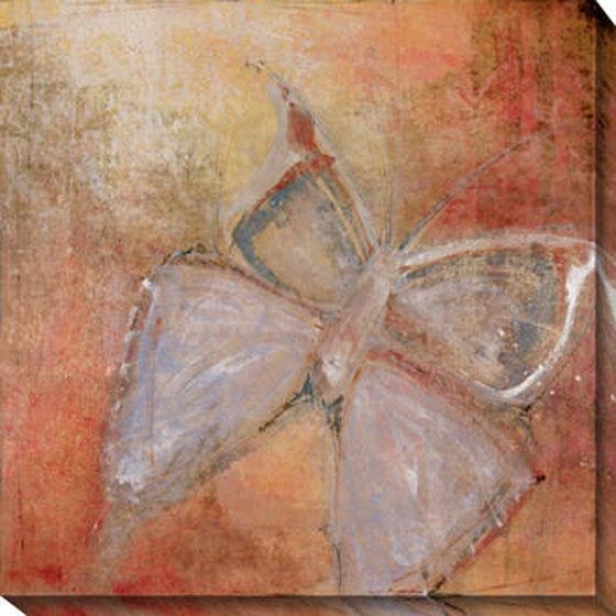 "butterfly Camvas Wall Art - 40""hx40""w, Pink"