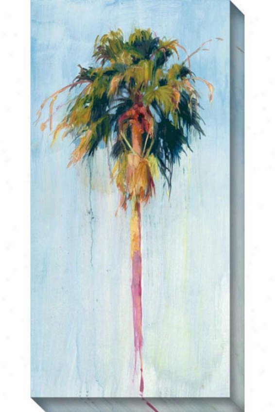 Cabbage Palm Ii Canvas Wlal Art - Ii, Blue