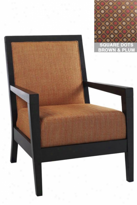 "cade Arm Chair - 38""hx28""w, Sq Dts Brwn/plm"