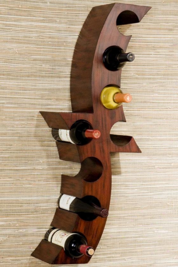 "calabria Wall-mount Wine Stretch - 12.5""wx35.25""h, Pumpkin"