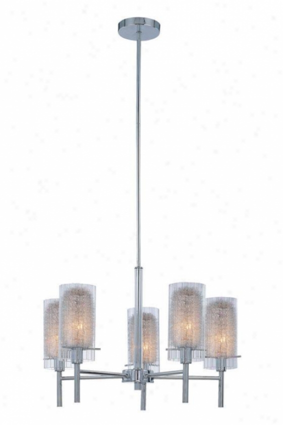 Caldwell Chandelier - Five Light, Silvery Chrome