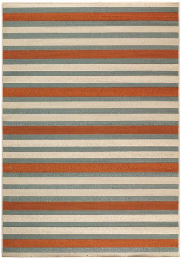 "candy Stripe All-weather Area Rug - 2'3""x7'6"", Red/teal Stripe"