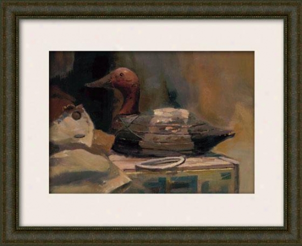 "canvasback Framed Wall Art - 29""hx33""w, Matted Burlwood"