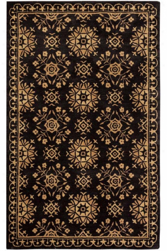 "capri I Area Rug - 2'3""x10' Runner, Black"