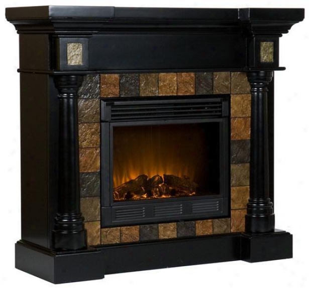 Carrington Conveetible Fireplace - Electric, Black