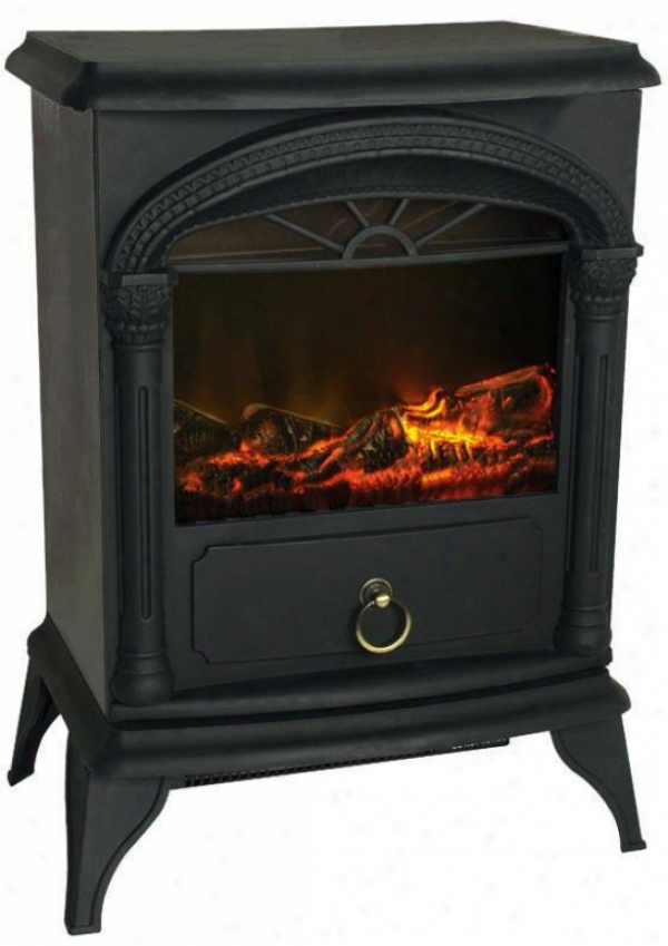 Carson Electric Stove Fireplace - Metal, Black