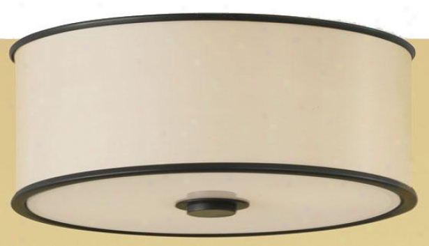 "casual Luxury Flush Mount - 5.25""h X 13""w, Bronze"