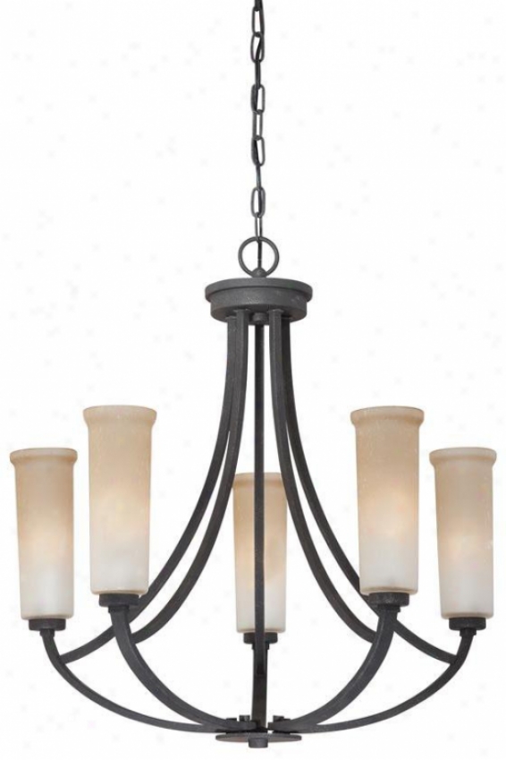 Catherine Chandelier - 5-light, Geey Ash