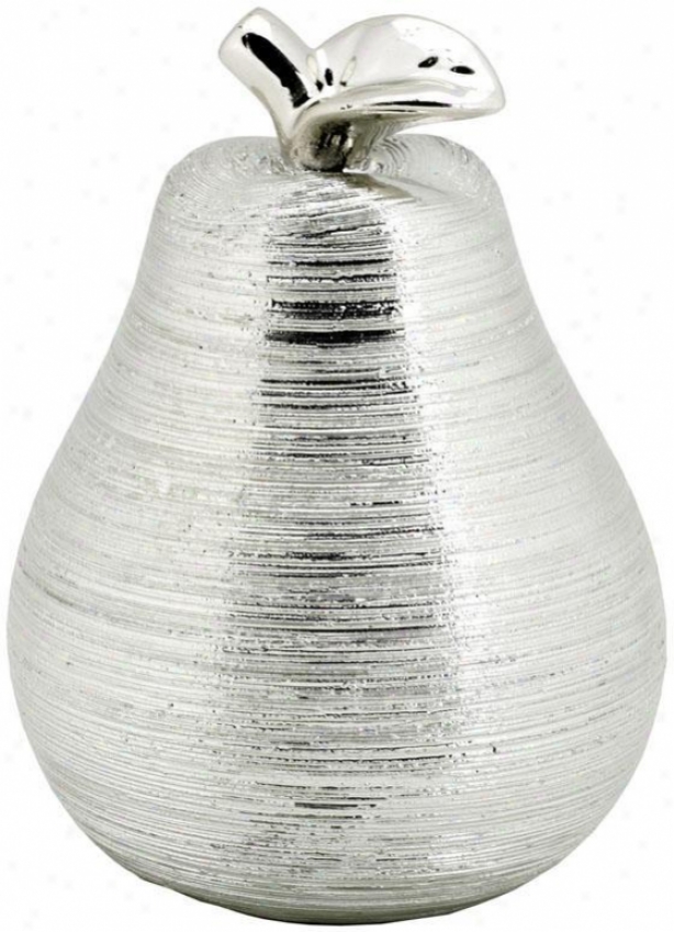 "ceramic Pears - 7"", Silver"