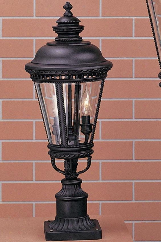 Chamberlaine Outdoor Lamp Post - Three Light, Black