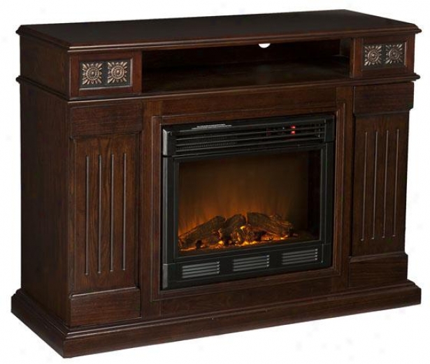 "charles Media Fireplace - 48""wx36""hx16""d, Coffee Brown"