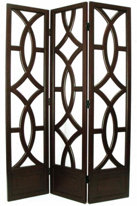 Charleston 3-panel Room Divider - 3-panel, Brown