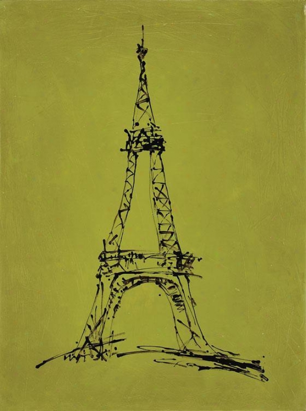 "chartreuse Eiffel - 40""hx30""w, Green"