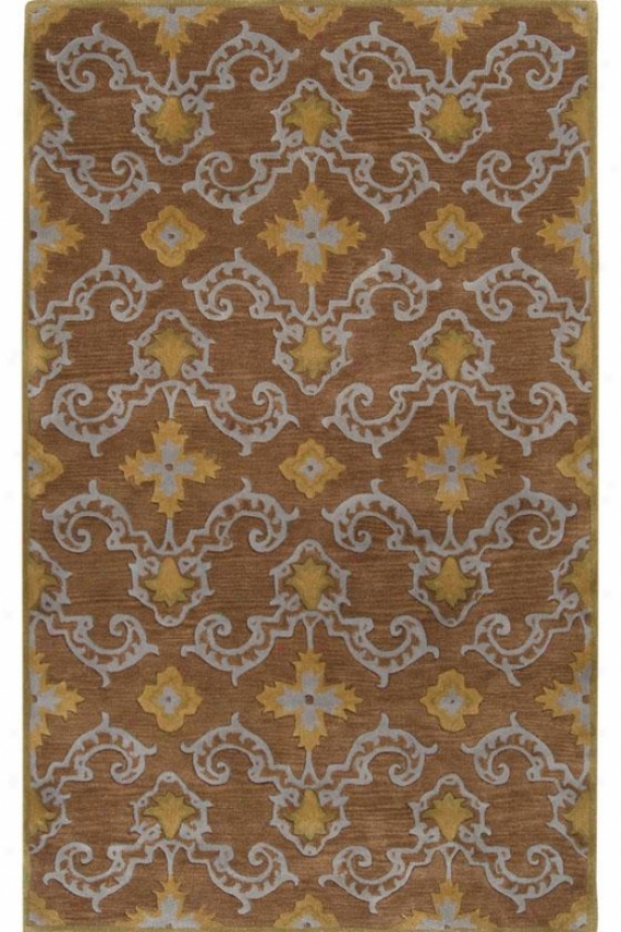 Chateau Iii Area Rug - 5x8, Brown/moss