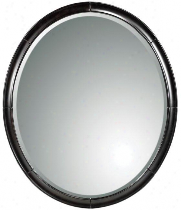 Chateau Mirror - Oval, Black