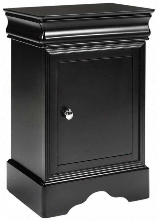 Chateau Nightstand - 1 Drawer/1 Door, Black