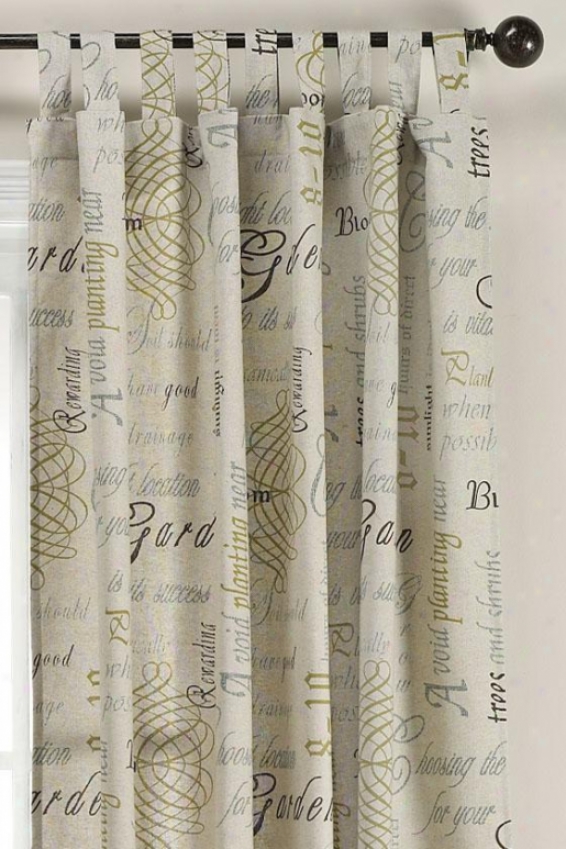 "chatsworth Citron Lined Tab Top Drapery - Lnd Tb Tp Drpry, 96""hx54""w"