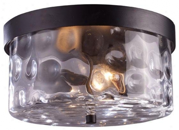 "chelsew Outdoor Flush Mount - 6""hx11""w, Weathrd Chrcoal"