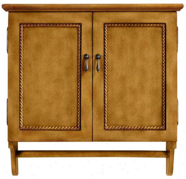 "chelsea Wall Cabinet With Towel Bar - 24""gx24""w, Oak"