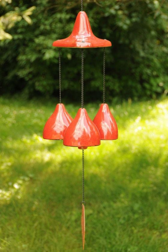 "cherry Hill Chime - 24""hx6.5""wx6.5d, Brick Red"