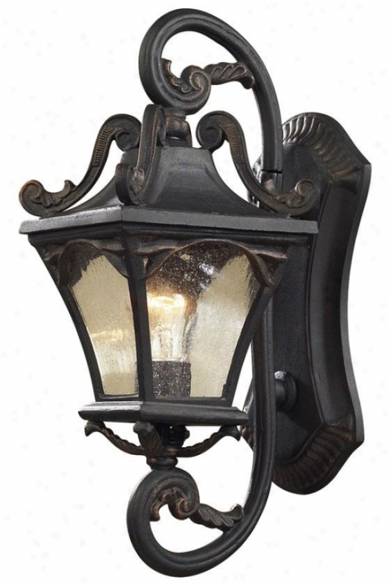 "chicago 19"h Exterior Sconce - 1-light/19""h, Weathrd Chrcoal"