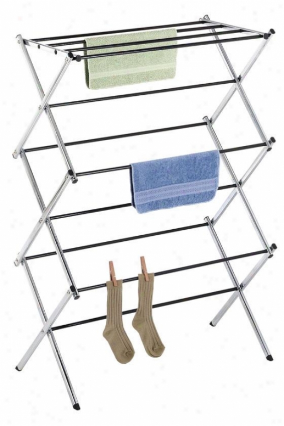 "chrome Drying Rack - 42""hx30""wx15""d, Silvsr Chrome"