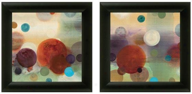 Circle Dreams Framed Wall Art - Set Of 2 - Set Of Two, Bright Colors