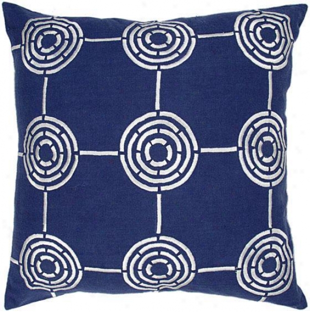 "Boundary Pillow - 18""x18"", Blue"