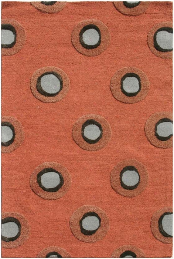 Cirque Ii Area Rug - 2'x3', Oranve Rust