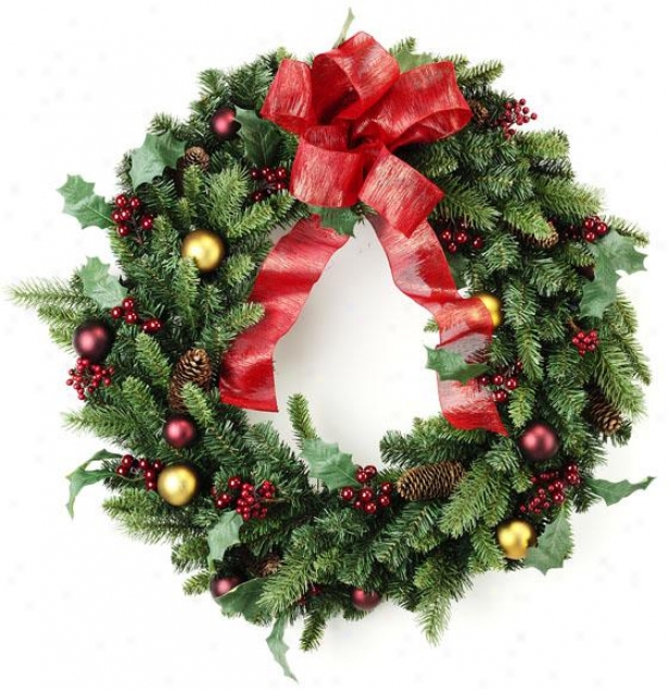 "classlc Christmas 30"" Wreath - 30""hx30""wx8"", Green"