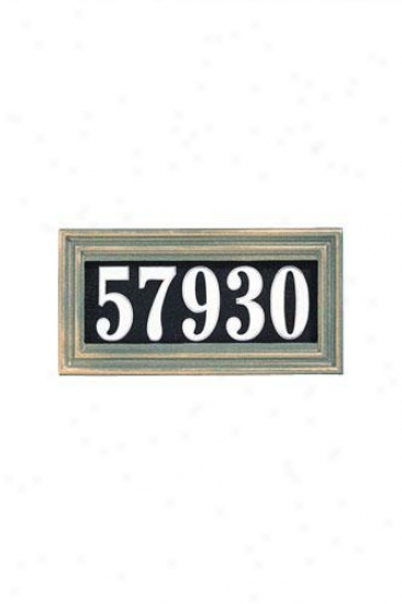 Classic One-line Illuminated Address Plaque - Classiv, Green