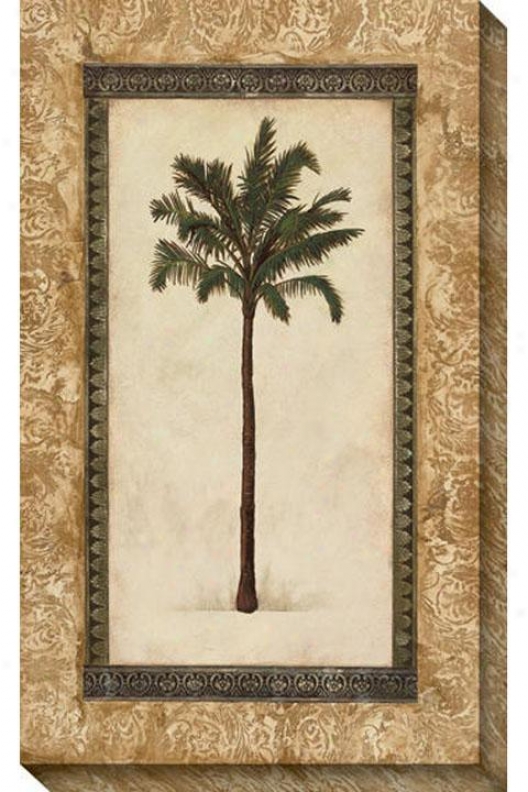 Classic Palm Ii Canvas Wall Art - Ii, Beige