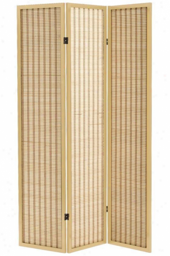 Clayton 3-panel Bamboo Room Divider - Th5ee-panel, Ivory