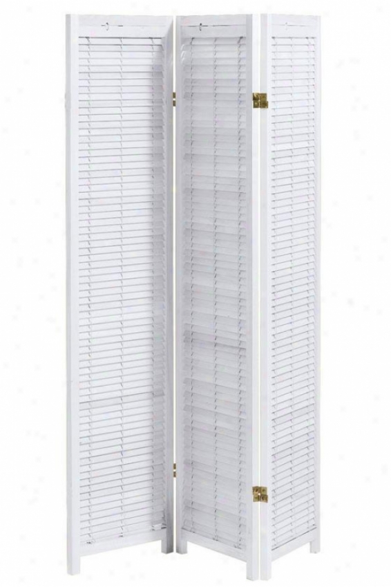 Clayotn 3-panel Shutter Room Divicer - Three-panel, White